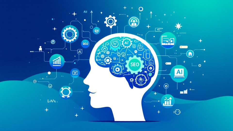 Ilustração editorial para o artigo: Como usar inteligência artificial para SEO: guia prático