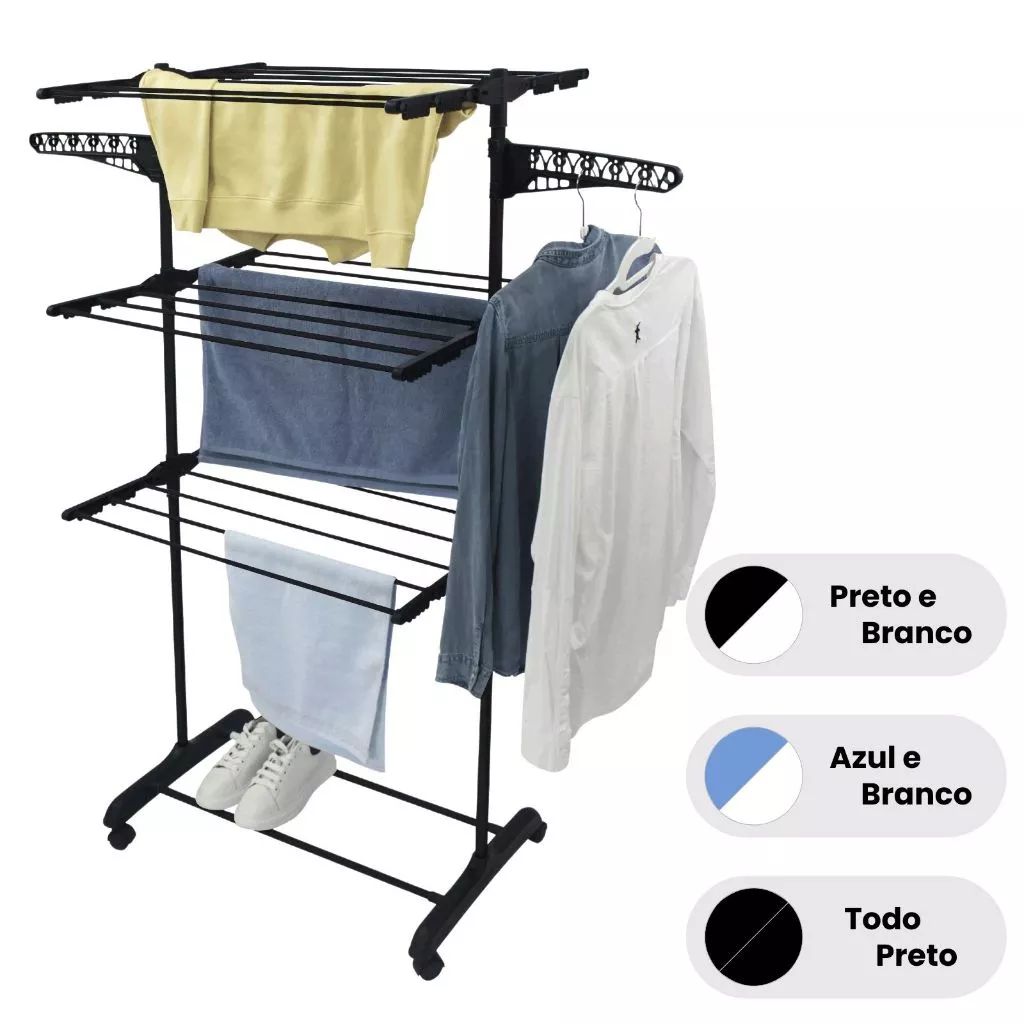 Varal De Chão Roupa Calcinha Grade 3 Andares Dobrável Portátil — análise em Produtos Review Online