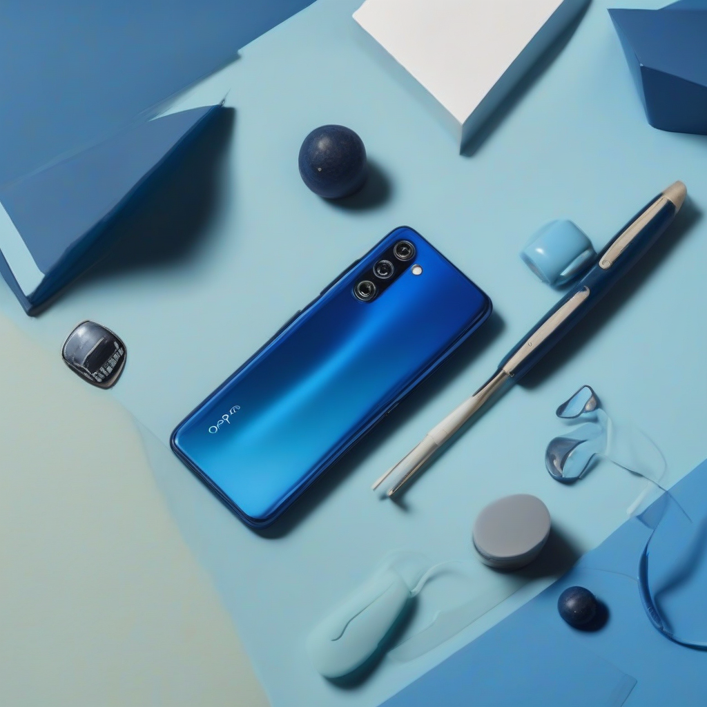 Ilustração editorial: Smartphone Oppo Reno 13 512gb 24gb Ram (12 +12 Boost) Azul Índigo — análise em Produtos Review Online