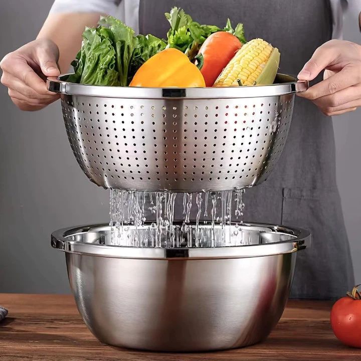 Escorredor De Arroz Inox Legumes Frutas Multiuso Cozinha Alça Coador Peneira Drenagem Inoxidável — análise em Produtos Review Online