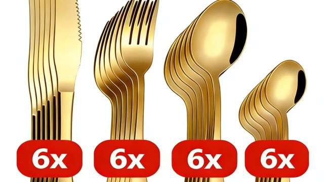 24 Pcs Colher de Sobremesa Inox Dourada: Vale a Pena? - Casa e Cozinha