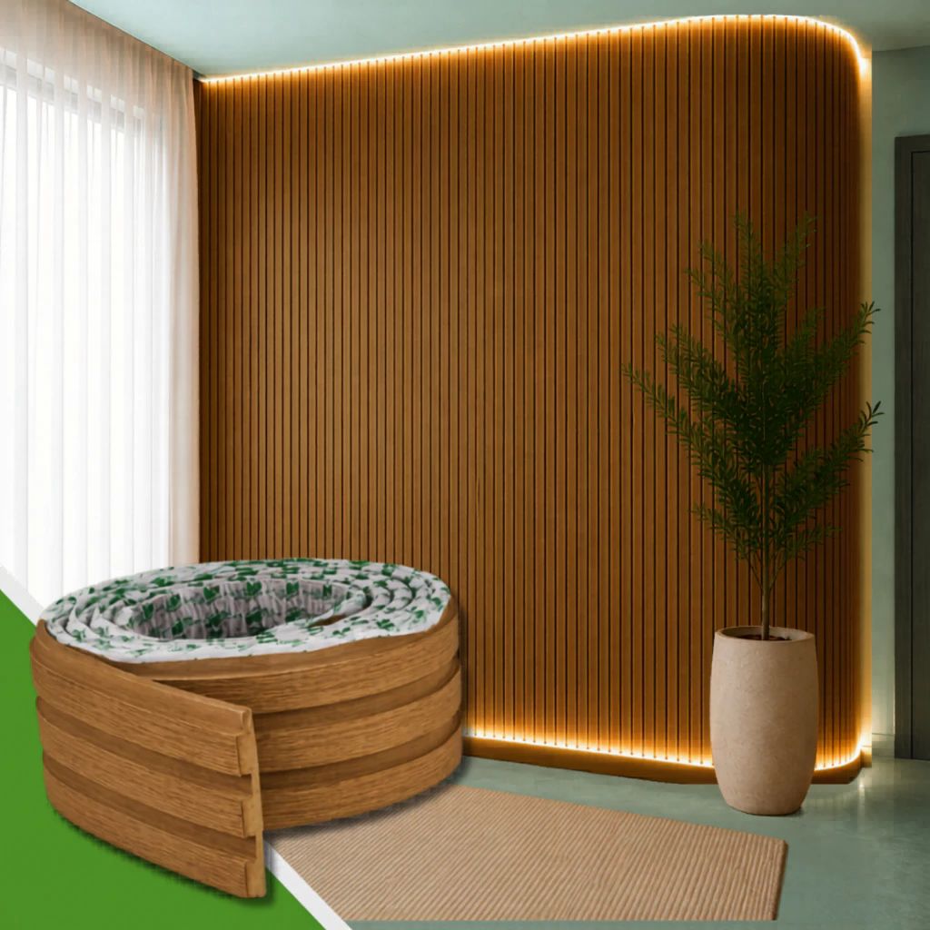 Painel Ripado Laminado Autocolante Cor Cinamomo Linha Madeto Meu Rodapé | Envio FULL — análise em Produtos Review Online