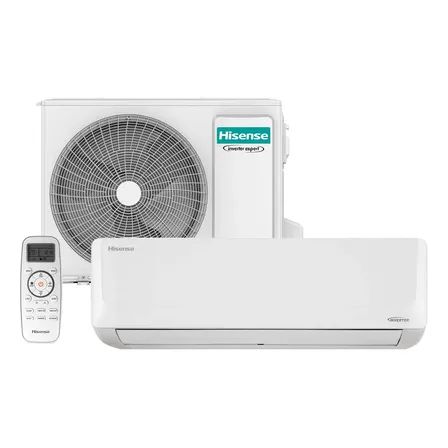 Ilustração editorial: Ar Condicionado Split Hi Wall Inverter Hisense Wi-fi 12000 B Cor Branco — análise em Produtos Review Online