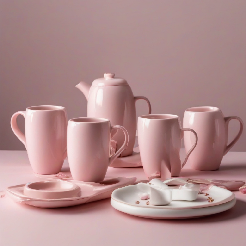 Kit 4 Xicaras Canecas Chá Café Porcelana 120 ml Rosa Coração Relevo Branco — análise em Produtos Review Online