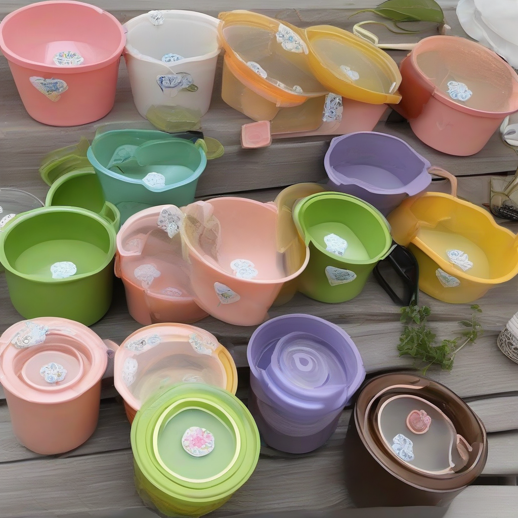 Kit potes de mantimentos cozinha com 9 peças de plástico decorado — análise em Produtos Review Online