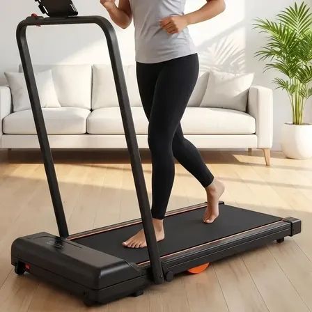 Ilustração editorial: Esteira Ergométrica Led Elétrica Dobrável Casa 12km/h 120kg Preto 127v — análise em Produtos Review Online