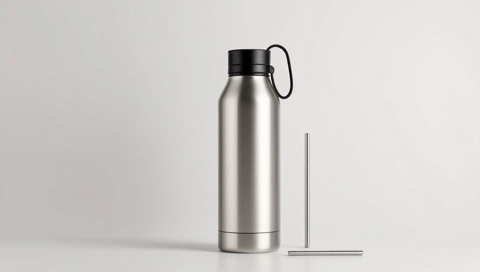 Copo Garrafa Térmica Grande Em Aço Inox Com Alça E Canudo Metal 1200ML — análise em Produtos Review Online