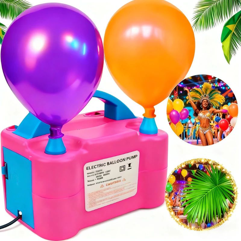 Inflador Elétrico de Balões Bexigas 110v/220v Festa Ornamentação Bomba de Encher Bola de Festas，com 2 Bicos，Bomba infláv — análise em Produtos Review Online