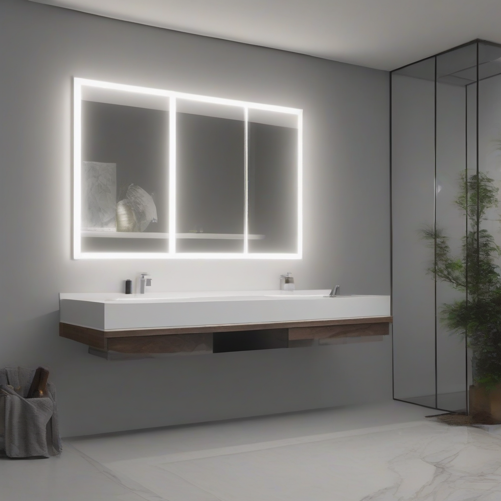 Espelho Grande Com Led 3 Cores e Botão Touch Jateado 90x40 Banheiro Quarto Sala Entrega Rapida — análise em Produtos Review Online