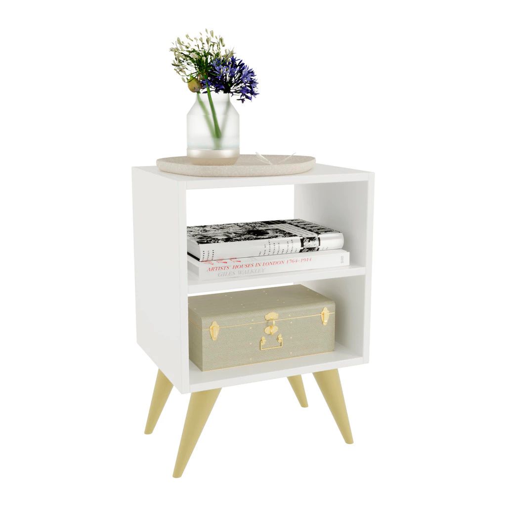 Mesa de Cabeceira Retrô Compacta com Nicho para Quarto Sala Casal ou Solteiro Palma — análise em Produtos Review Online