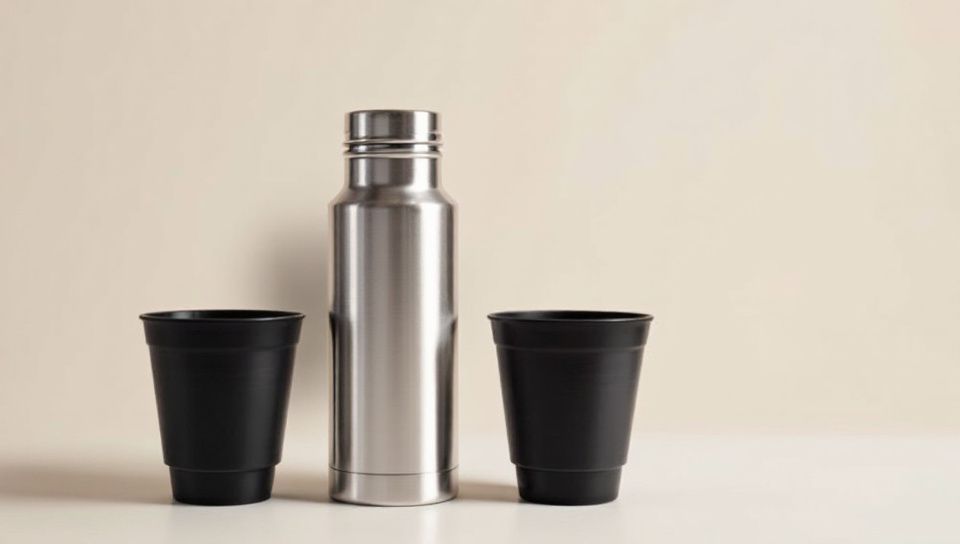 Garrafa Térmica Inox Com Copo 500ml Água Café Chá Caneca Frio Quente Com duas Xicaras — análise em Produtos Review Online