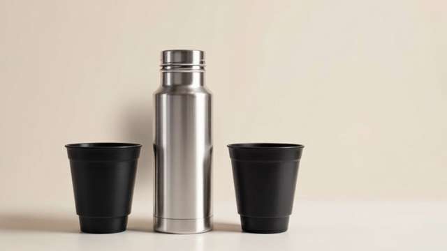 Garrafa Térmica Inox 500ml com Copo e 2 Xícaras: Vale a Pena? - Casa e Cozinha